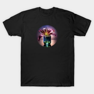 Stargazer Lily with Firefly Jar T-Shirt